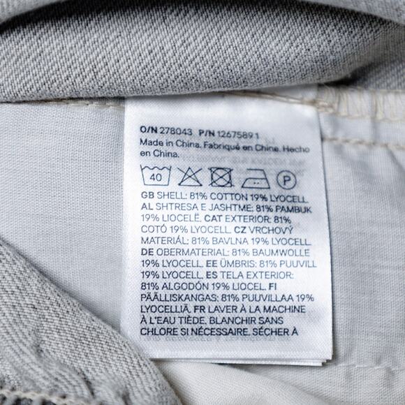 H&M Gray Wash Wide Leg Pull On Denim Jeans Pants Ankle Length Womens Size M - Picture 9 of 15